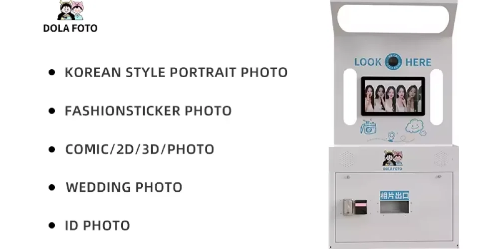 DOLA FOTO Korean Style Photo Booth Key Selling Points And Feature Highlights Chart For B2B Clients Evaluating Interactive Kiosk Solutions DOLA FOTO Korean Style Photo Booth Key Selling Points And Feature Highlights Chart For B2B Clients Evaluating Interactive Kiosk Solutions